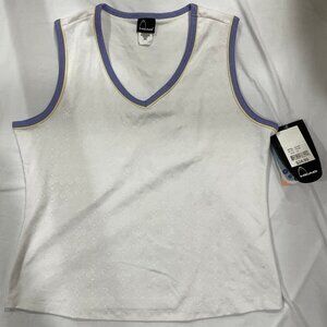 NWT Head Women's Sz L Sleeveless Tennis Design Polo Golf Shirt Blouse Activewear